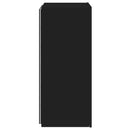 væghængt tv-bord med LED-lys 40,5x35x80 cm sort