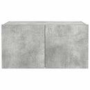 væghængt tv-bord med LED-lys 60x35x31 cm betongrå