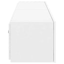 væghængte tv-borde 2 stk. med LED-lys 80x35x31 cm hvid
