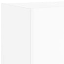 væghængte tv-borde 2 stk. med LED-lys 80x35x31 cm hvid
