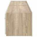 væghængte tv-borde 2 stk. med LED-lys 80x35x31 cm sonoma-eg