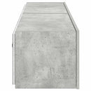 væghængte tv-borde 2 stk. med LED-lys 80x35x31 cm betongrå