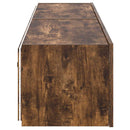 væghængte tv-borde 2 stk. med LED-lys 80x35x31 cm røget eg