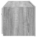 væghængt tv-bord m. LED-lys 80x35x31 cm grå sonoma-eg