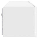 væghængt tv-bord med LED-lys 100x35x31 cm hvid