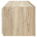 væghængt tv-bord med LED-lys 100x35x31 cmsonoma-eg