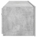 væghængt tv-bord med LED-lys 100x35x31 cm betongrå