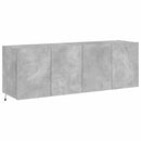 væghængte tv-borde 2 stk. med LED-lys 60x35x41 cm betongrå