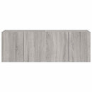 væghængte tv-borde 2 stk. med LED-lys 60x35x41 cm grå sonoma-eg