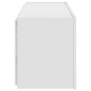 væghængt tv-bord med LED-lys 100x35x41 hvid