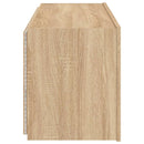 væghængt tv-bord med LED-lys 100x35x41 cm sonoma-eg