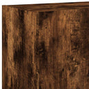 væghængt tv-bord med LED-lys 100x35x41 cm røget egetræsfarve