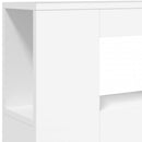 sengegavl med LED-lys 100x18,5x103,5 cm konstrueret træ hvid