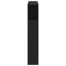 sengegavl med LED-lys 100x18,5x103,5 cm konstrueret træ sort