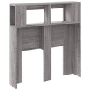 sengegavl 100x18,5x103,5 cm LED-lys konstrueret træ grå sonoma