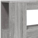sengegavl 100x18,5x103,5 cm LED-lys konstrueret træ grå sonoma