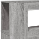 sengegavl 120x18,5x103,5 cm LED-lys konstrueret træ grå sonoma