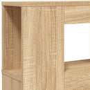 sengegavl 140x18,5x103,5 cm LED-lys konstrueret træ sonoma-eg