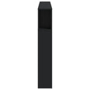 sengegavl med LED-lys 160x18,5x103,5 cm konstrueret træ sort