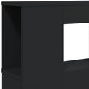 sengegavl med LED-lys 160x18,5x103,5 cm konstrueret træ sort