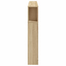 sengegavl 160x18,5x103,5 cm LED-lys konstrueret træ sonoma-eg