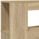 sengegavl 160x18,5x103,5 cm LED-lys konstrueret træ sonoma-eg