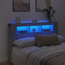 sengegavl 160x18,5x103,5 cm LED-lys konstrueret træ grå sonoma