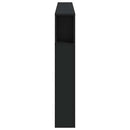 sengegavl med LED-lys 180x18,5x103,5 cm konstrueret træ sort