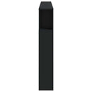 sengegavl med LED-lys 200x18,5x103,5 cm konstrueret træ sort