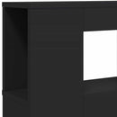 sengegavl med LED-lys 200x18,5x103,5 cm konstrueret træ sort