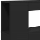 sengegavl med LED-lys 220x18,5x103,5 cm konstrueret træ sort