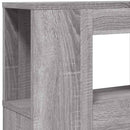 sengegavl 220x18,5x103,5 cm LED-lys konstrueret træ grå sonoma