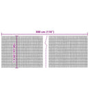havehegn 300x100 cm siv