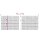 havehegn 400x100 cm siv