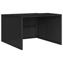 garage til robotplæneklipper 86x90x52/57 cm polyrattan sort