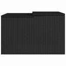 garage til robotplæneklipper 86x90x52/57 cm polyrattan sort