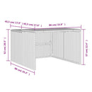 garage til robotplæneklipper 86x90x52/57 cm polyrattan sort
