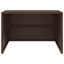 garage til robotplæneklipper 86x90x52/57 cm polyrattan brun