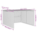 garage til robotplæneklipper 86x90x52/57 cm polyrattan brun
