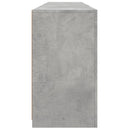 skænk med LED-lys 162x37x67 cm betongrå