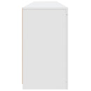 skænk med LED-lys 181,5x37x67 cm hvid