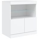 skænk med LED-lys 181,5x37x67 cm hvid