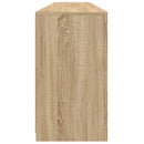 skænk med LED-lys 181,5x37x67 cm sonoma-eg