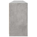 skænk med LED-lys 181,5x37x67 cm betongrå