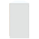 skænk med LED-lys 202x37x67 cm hvid