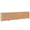 skænk med LED-lys 283x37x67 cm sonoma-eg