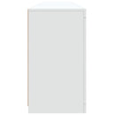 skænk med LED-lys 162x37x67 cm hvid