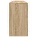 skænk med LED-lys 181,5x37x67 cm sonoma-eg