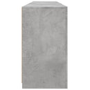 skænk med LED-lys 181,5x37x67 cm betongrå