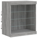 skænk med LED-lys 181,5x37x67 cm grå sonoma-eg